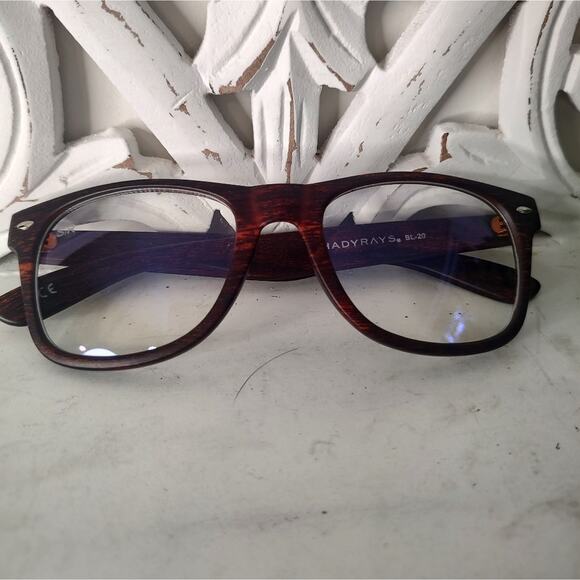 SHADYRAYS Classic Timber in Deep Timber Wood Grain Blue Light Glasses - Picture 3 of 14